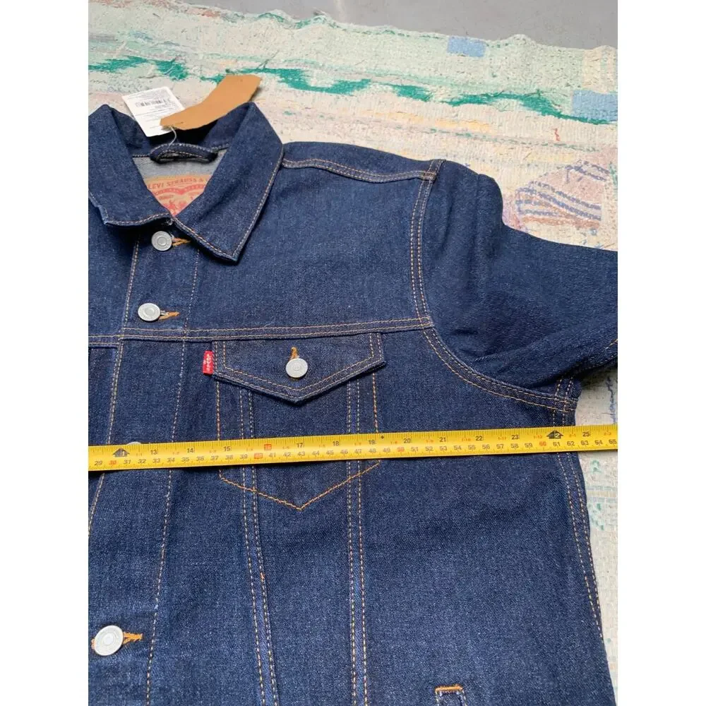 NWT Levi's Type III Trucker Jacket - Rinse/Navy Embroidered XL